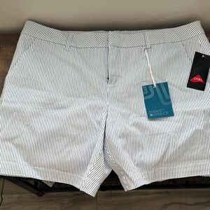 NWT Market & Spruce Blue Pinstripe Shorts Size 14